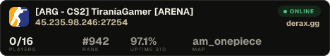 [ARG - CS2] TiraníaGamer [ARENA] ️