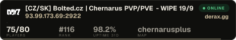 [CZ/SK] Bolted.cz | Chernarus PVP/PVE - WIPE 19/9