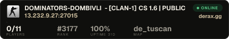 DOMINATORS-DOMBIVLI - [CLAN-1] CS 1.6 | PUBLIC