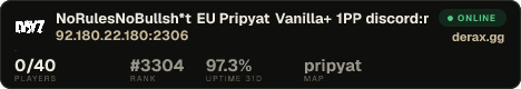 NoRulesNoBullsh*t EU Pripyat Vanilla+ 1PP discord:nTnyWpt4cq