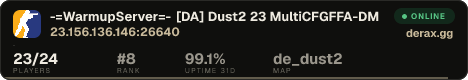 -=WarmupServer=- [DA] Dust2 23 ★MultiCFG★FFA-DM★