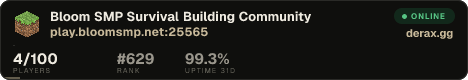 ⋆˚✿˖° Bloom SMP °˖✿˚⋆ Survival • Building • Community
