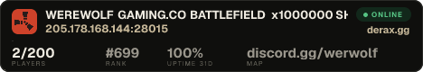 WEREWOLF GAMING.CO BATTLEFIELD x1000000 SHOP|MAZE|PVP|MINI|RAID