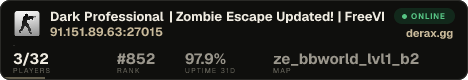 Dark Professional | Zombie Escape | Nemesis Mod (x2.0) |
