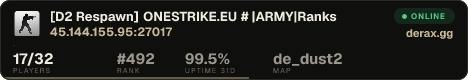 [D2 Respawn] ONESTRIKE.EU # |͇̿A͇̿R͇̿M͇̿Y̿|Ranks