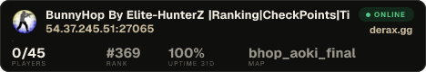 BunnyHop By Elite-HunterZ |Ranking|CheckPoints|Timer|100Tick