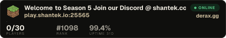 Welcome to Season 5 Join our Discord @ shantek.co/discord