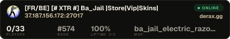 [FR/BE] [# XTR #] Ba_Jail |Store|Vip|Skins|