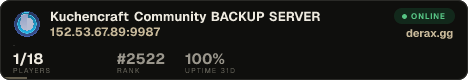 Kuchencraft Community BACKUP SERVER