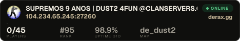 ░ SUPREMOS ░ 9 ANOS | DUST2 4FUN @CLANSERVERS.COM.BR
