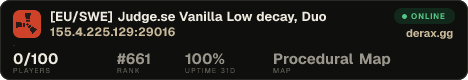 [EU/SWE] Judge.se Vanilla Low decay, Duo