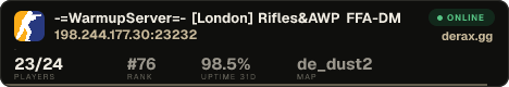 -=WarmupServer=- [London] Rifles&AWP ★FFA-DM★