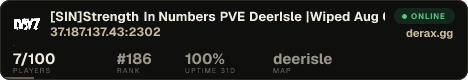 [SIN]Strength In Numbers PVE DeerIsle |Wiped Aug 07|Craft|Mine