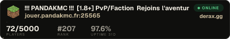 !!! PANDAKMC !!! [1.8+] PvP/Faction Rejoins l'aventure - discord.gg/pandakmc