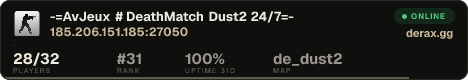 -=AvJeux # DeathMatch Dust2 24/7=-