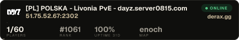 [PL] POLSKA - Livonia PvE - dayz.server0815.com