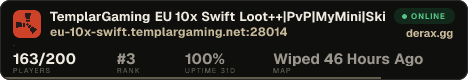 TemplarGaming EU 10x Swift Loot++|PvP|MyMini|SkinBox|x10 JUST W