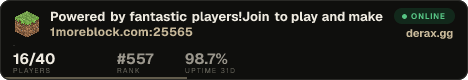1MB is running on 26.3Join to play with AWESOME ppl