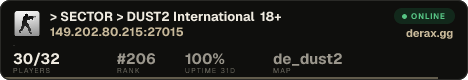 > SECTOR > DUST2 International 18+