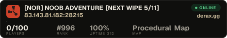 [NOR] NOOB ADVENTURE [NEXT WIPE 5/11]