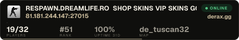 RESPAWN.DREAMLIFE.RO SHOP SKINS VIP SKINS GOLD