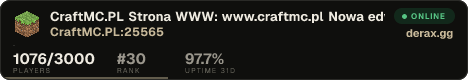 CraftMC.PL ➟ Strona WWW: www.craftmc.pl Nowa edycja SkyBlock 1.12.2 już WYSTARTOWAŁA!
