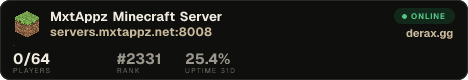 MxtAppz Minecraft Server
