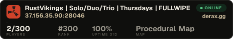 RustVikings | Solo/Duo/Trio | Thursdays | FULLWIPE 01/10 20:00C