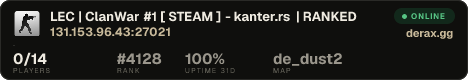 LEC | ClanWar #1 [ STEAM ] - kanter.rs | RANKED