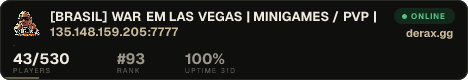 [BRASIL] WAR EM LAS VEGAS | MINIGAMES / PVP |