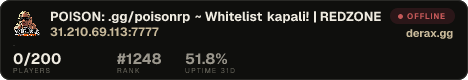 POISON: .gg/poisonrp ~ Whitelist kapali! | REDZONE
