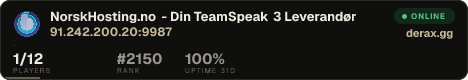 NorskHosting.no - Din TeamSpeak 3 Leverandør