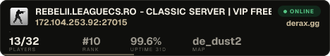 REBELII.LEAGUECS.RO - CLASSIC SERVER | VIP FREE