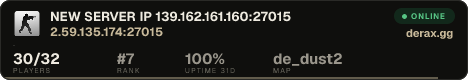 NEW SERVER IP 139.162.161.160:27015