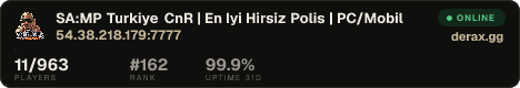 SA:MP Turkiye CnR | En Iyi Hirsiz Polis | PC/Mobil