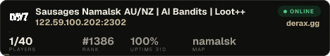 Sausages Namalsk AU/NZ | AI Bandits | Loot++