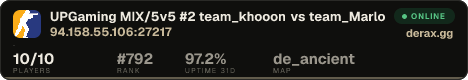 UPGaming ● MIX/5v5 #2 ● team_RYZEN771 vs team_Checkme