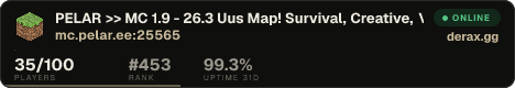 PELAR >> MC 1.9 - 26.3 Uus Map! Survival, Creative, Võistlused!