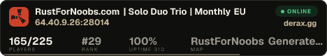 RustForNoobs.com | Solo Duo Trio | Monthly EU