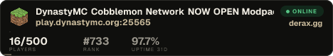 DynastyMC » Cobblemon Network NOW OPEN Modpack: Dynasty Cobblemon on Modrinth