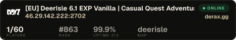 [EU] DeerIsle 6.1 EXP Vanilla | Casual Quest Adventures | DEV