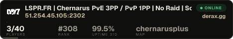 LSPR.FR | Chernarus PvE 3PP / PvP 1PP | No Raid | Soft Modded
