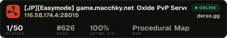 [JP][Easymode] game.macchky.net Oxide PvP Server