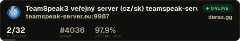 TeamSpeak3 veřejný server (cz/sk) — teamspeak-server.eu
