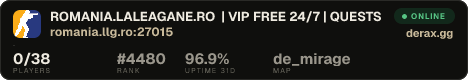 ROMANIA.LALEAGANE.RO | VIP FREE 24/7 | QUESTS | CASE OPENING |