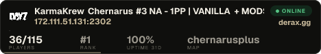 KarmaKrew Chernarus #3 NA - 1PP | VANILLA + MODS