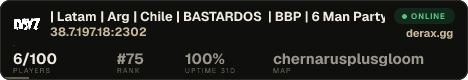 | Latam | Arg | Chile | BASTARDOS | BBP | 6 Man Party | PVP |Wi