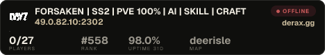 FORSAKEN | SS2 | PVE 100% | AI | SKILL | CRAFT