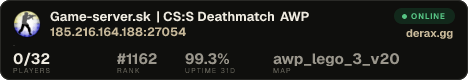 ◄Game-server.sk | CS:S Deathmatch AWP►