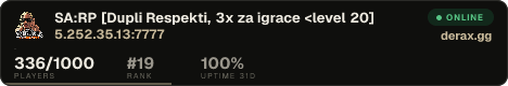 SA:RP [Dupli Respekti, 3x za igrace <level 20]